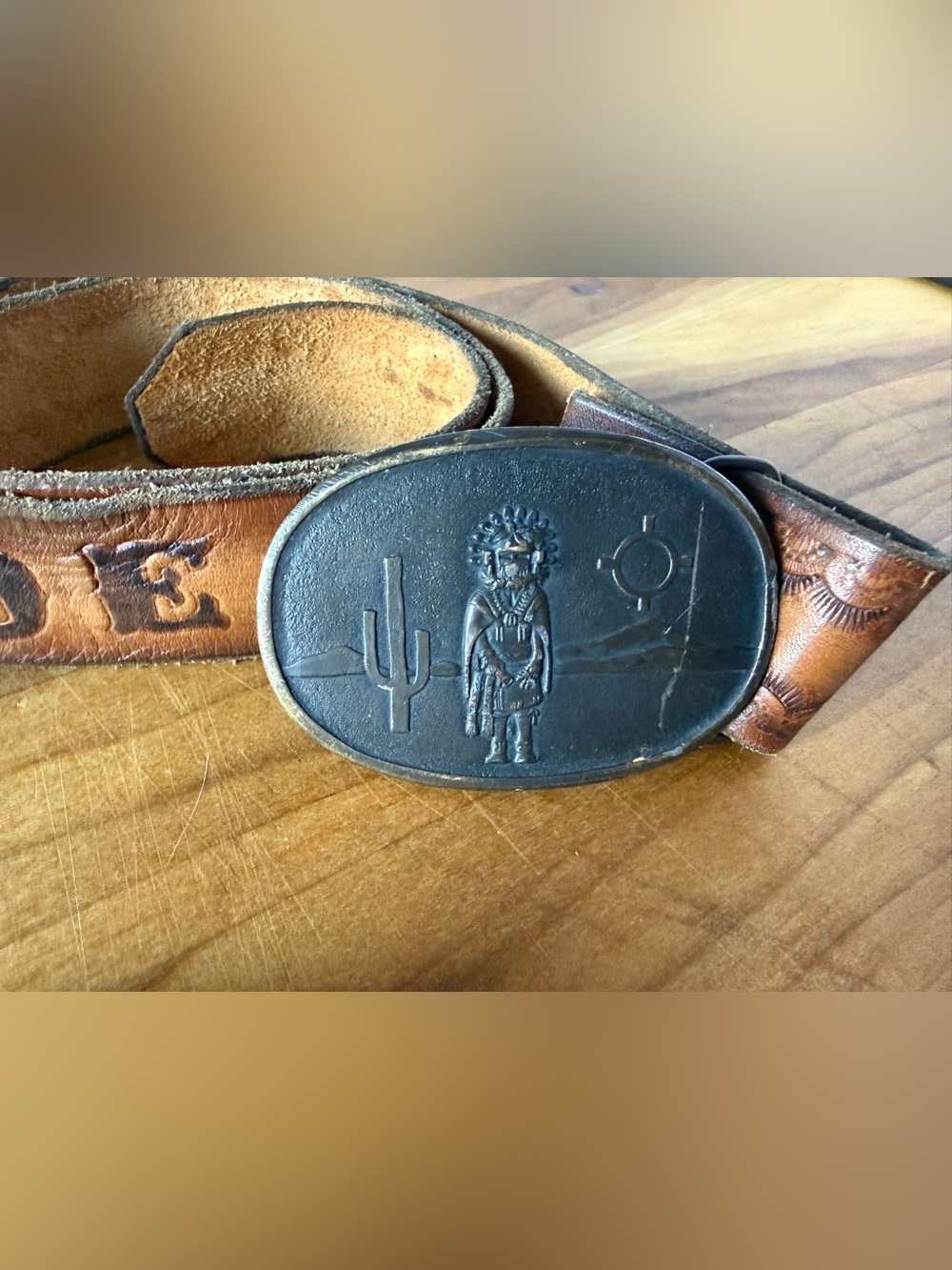 Vtg 1975 James R Lind Limited Edition Kachina Belt Buckle for The Arizona Bank
